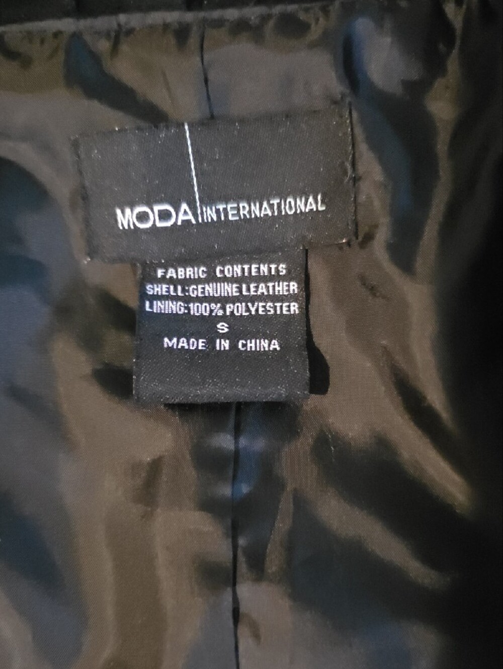Moda International Black Ruffle-Trim Leather Jacket - Picture 5 of 5